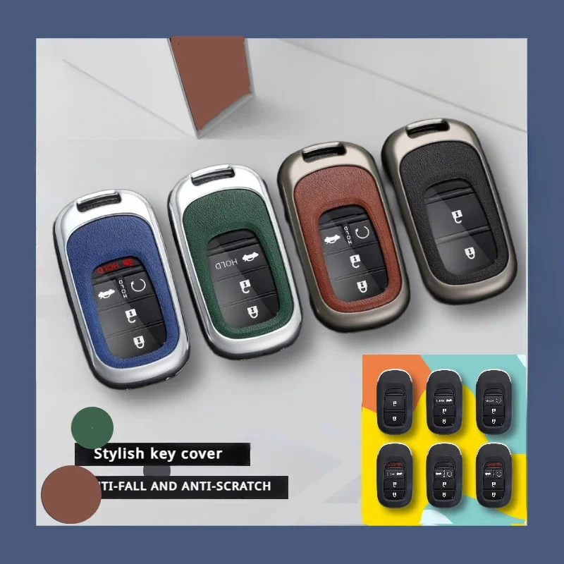 

Car Key Case Cover For Honda Civic Accord HR-V CR-V CRV 2022 2023 4 5 Buttons Auto Shell Fob Holder Novelty Auto Accessories