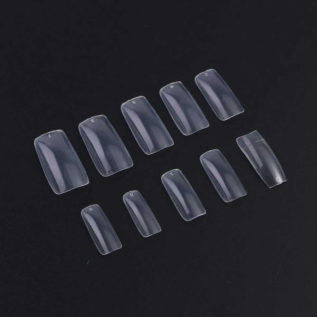 500Pcs Transparent Full Cover Artificial French Nails Tips Natural Clear False Nail Tips for Salon DIY Wedding Halloween Parties