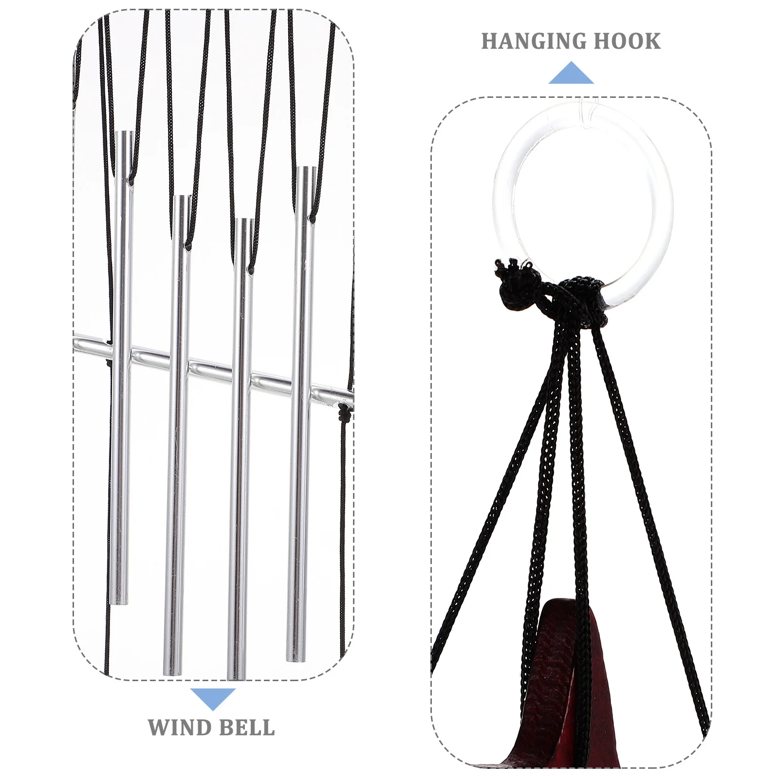 

1Pcs Wooden Moon Wind Chime Simple Hanging Decor for Garden Window Porch Outdoor Home Decorative Wind Bell Household Decor