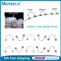 10Pcs/Bag Orthodontic Torque Spring Dental Anterior Teeth Torquing Springs Auxiliar for Braces Arch Wire Rectangular Dentistry