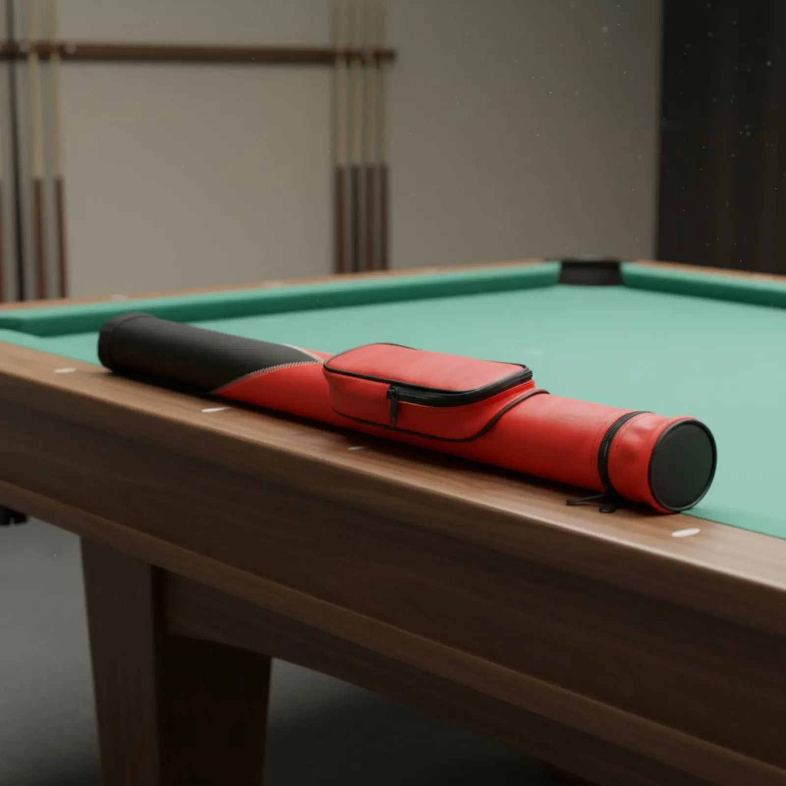 2-Piece Cue Case Padded Protection Soft Pool Cue Bag Pool Stick Carrying Bag Adjustable Strap Wear-Resistant for Travel view 4