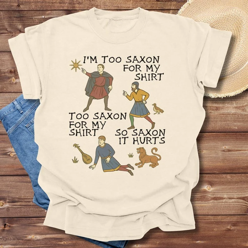

Funny Medieval Bayeux Meme T-shirt Quote Humorous Cool Graphic Print Unique Gift Idea Tops Summer Fashion Casual Soft Cotton Tee