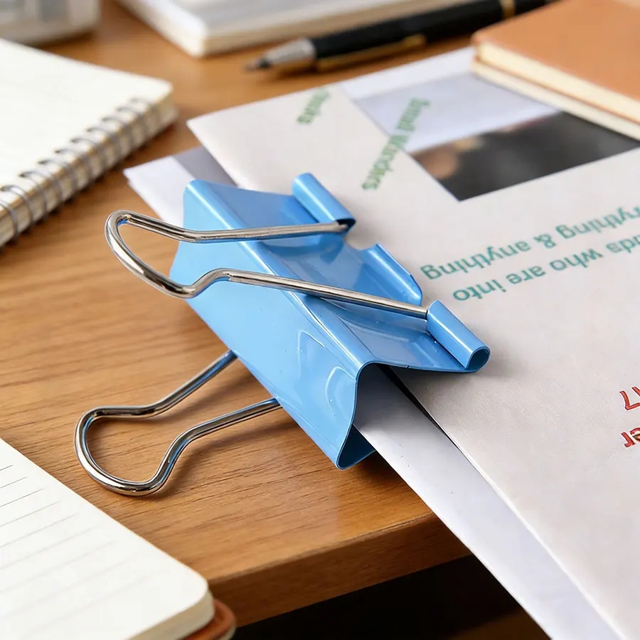 

48-Pack Colorful Metal Paper Clips Office Fastener Clips for Document Organization Bills Receipts School Supplies