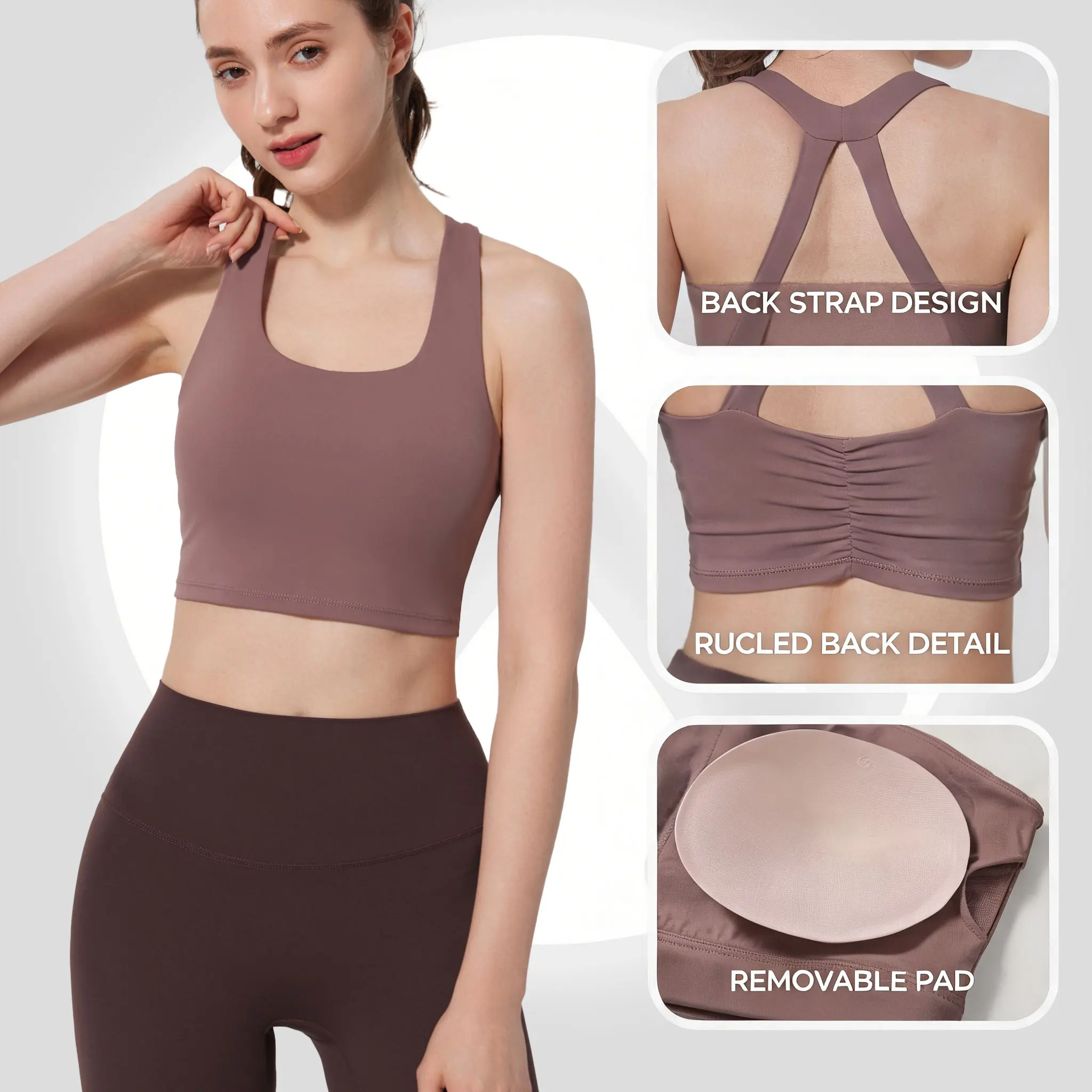 High Impact Sports Bra Integrated Cup Fitness Tank Top for Women Shockproof Yoga Workout Running Athletic Gym Active Wear Top
