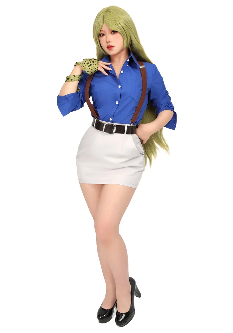 أزياء WENAM التأثيرية Nanami Kento pour Femme، قميص، Jupe Slim Fit، Lunettes à Bretelles، زي JJK #2