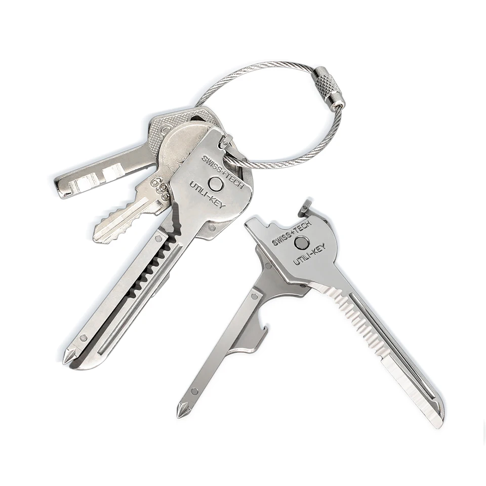 SWISS TECH 6 IN 1 Mini Multifunction Keychain Pocket Multi-Key