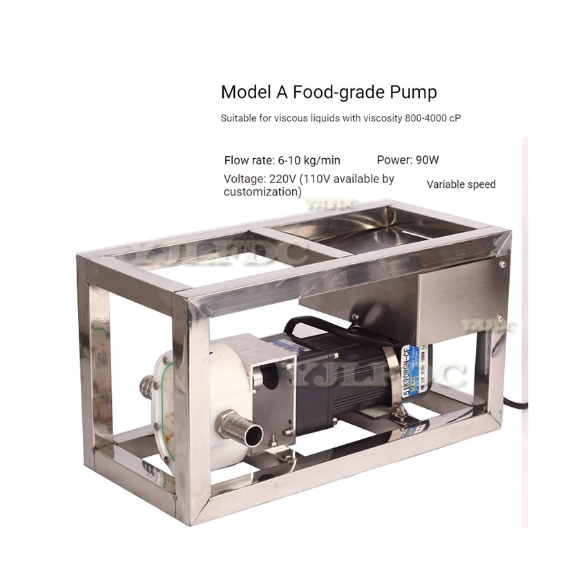90W 220V/110V Gear Pump Food Grade Plastic Micro Conveying Pump for Honey Surfactant Viscous Liquid