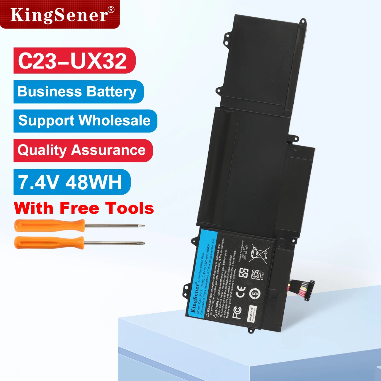 

KingSener C23-UX32 Аккумулятор для ноутбука ASUS VivoBook U38N U38N-C4004H ZenBook UX32 UX32V UX32A UX32VD 7,4 В 6520 мАч Бесплатные инструменты