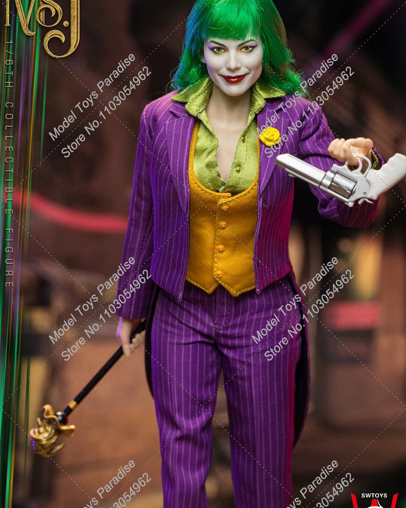 SWTOYS FS047 1/6 Scale Woman Soldier Villain Joker Girl Clothes Weapon Full Set 12inch Movable Action Figure Collectible Model