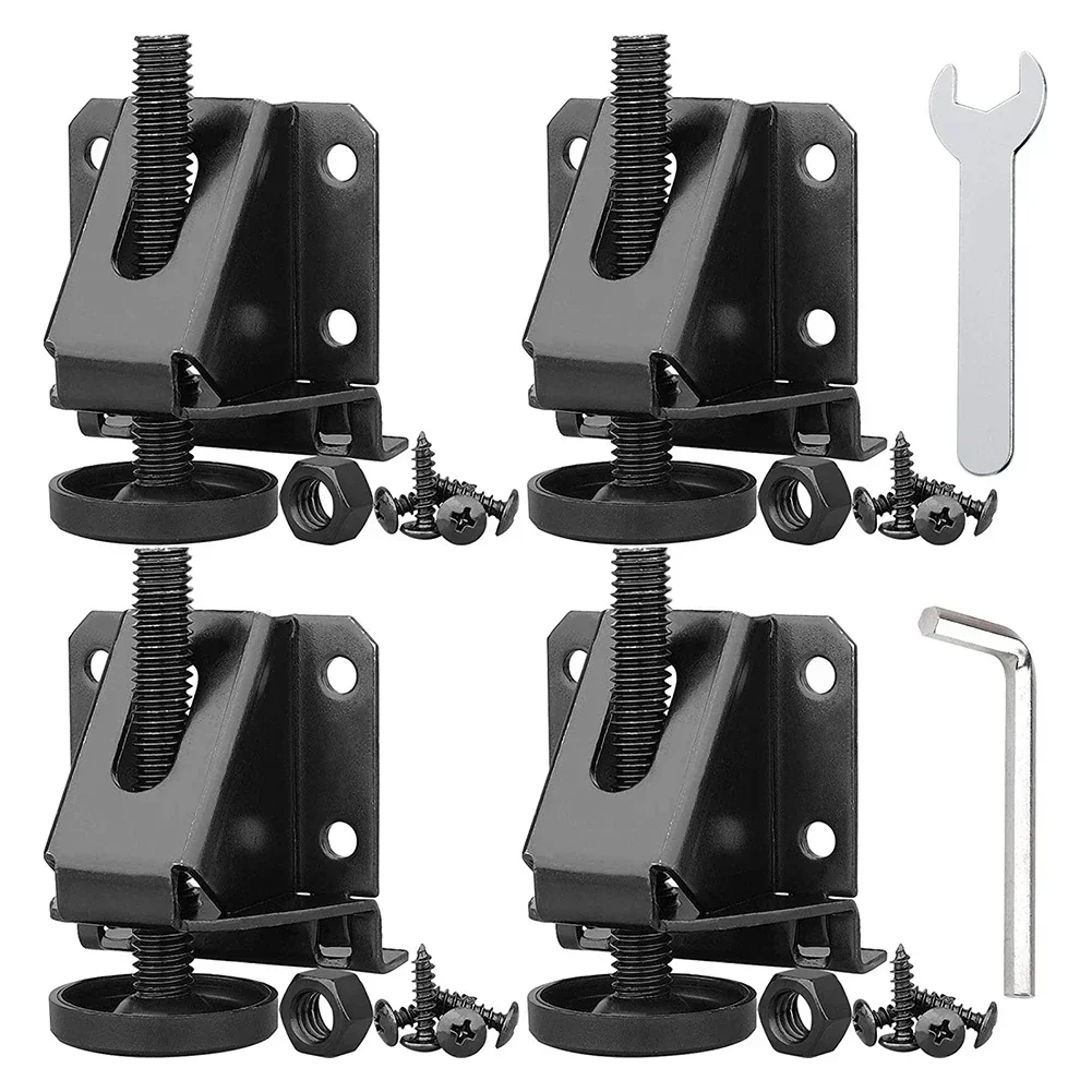 4pcs-heavy-duty-adjustable-cabinet-leveling-feet-set-with-lock-nuts-and-screws-for-furniture-stability-and-protection