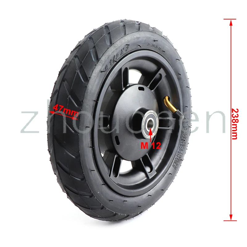 8.5 Inch Drum Brake Air Wheel 8 1/2x2 Inflated Tire With Hub Braking 1800/1450/1200mm Cable For Electric Scooter Cart