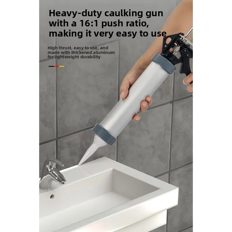 Cylindrical Dual‑Use Caulking Gun Multi‑Purpose Dispensing Glass Clay Automotive Sealant Application