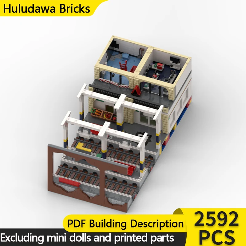 

Модель City Street View MOC, строительные кирпичи, подземная станция, модульная технология, детские праздничные подарки, сборные игрушки, костюм