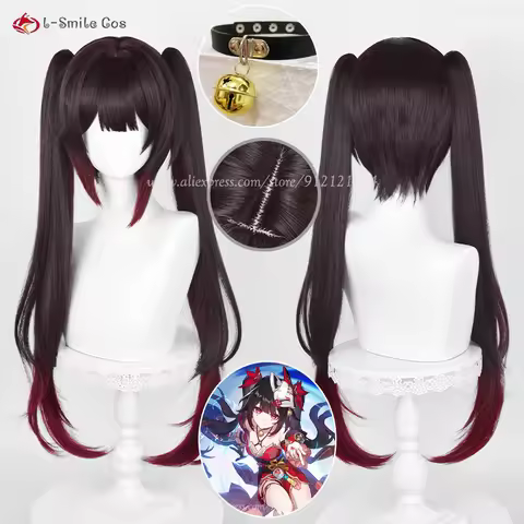 HSR Sparkle Cosplay Wig 72cm Long Brown Gradient Women Anime Wigs Heat Resistant Synthetic Hair Halloween Party Wigs + Wig Cap