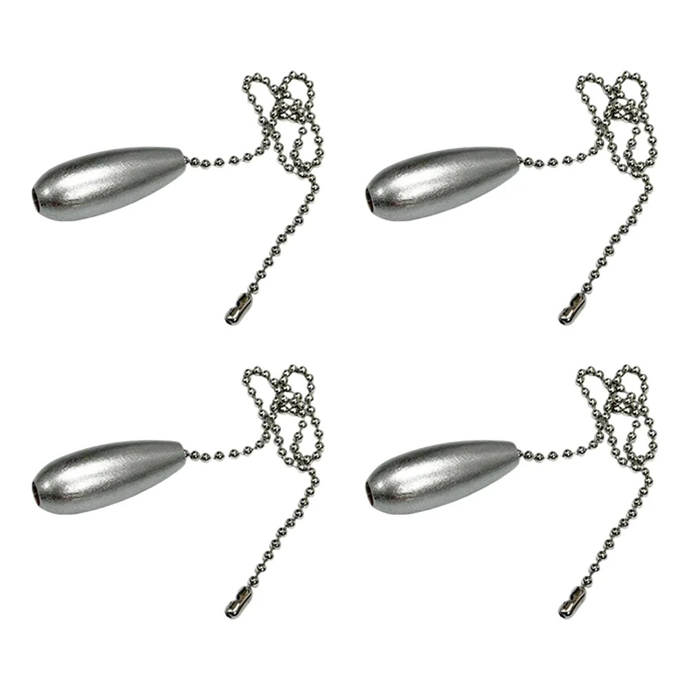 4 Pack Wooden Handle Zipper Switch For Ceiling Fan And Pendant Lights 12 Inch Metal Pull Chain With Easy Installation