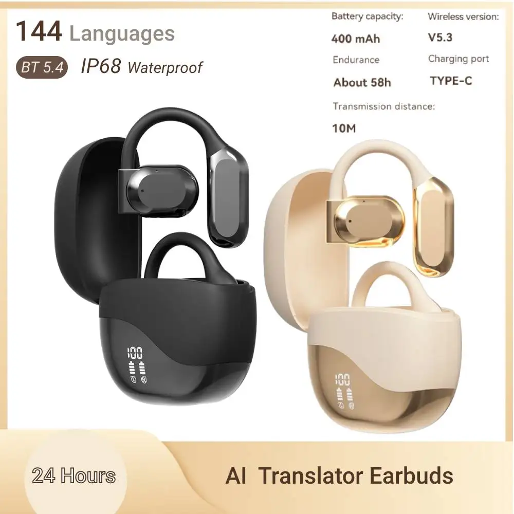 Real Time Language Translator Earbuds Open Ear AI Translation Earbuds Translatio