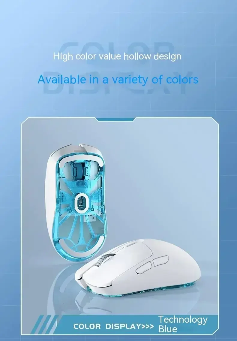 Imagem -02 - Phylina S450 Mouse Ergonômico sem Fio E-sports Acessório para Computador Gaming Man Presentes Dual Mode 2.4g Paw3395 Leve