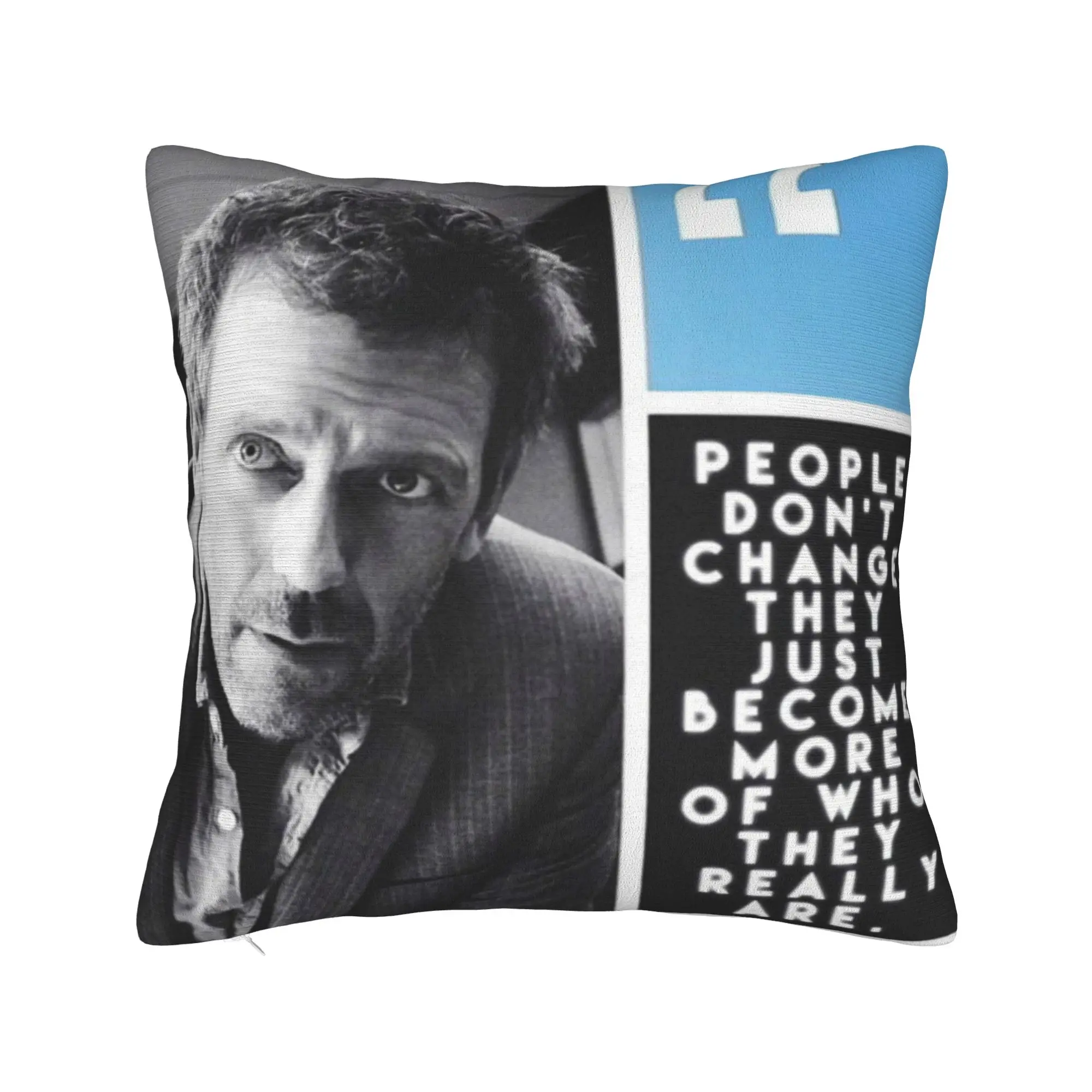 House MD Quote Square Pillowcases Polyester Seat Greg Gregory House Hugh Laurie Cushion Case Creative Decor Pillow Cover 40*40