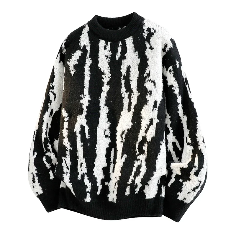 Men's Outdoor Pullover Knitted Sweater Comfortable Warm Windproof Breathable Pullover Sweater Mens Sweater Skin-Friendly