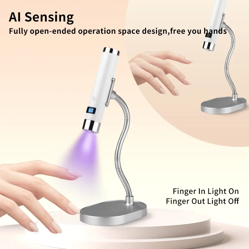 ABKW-Mini tragbare UV-Nagellampe, AI Smart Sensor Handnageltrockner – Smart Sensing UV-Handnagellampe