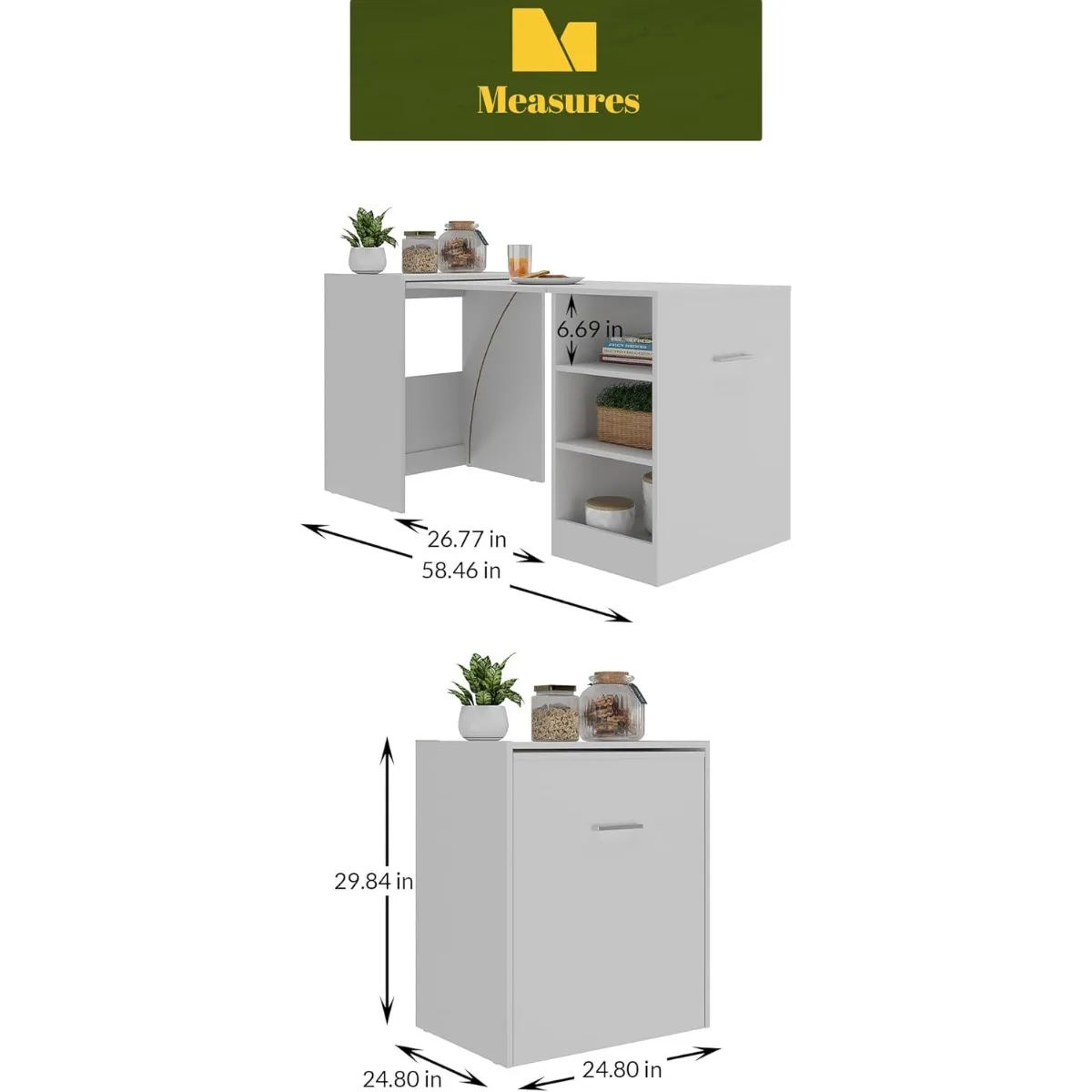 Mesa de escritório com prateleiras de armazenamento e suporte de impressora, canto compacto dobrável, mesa do computador para jogos, trabalho moderno