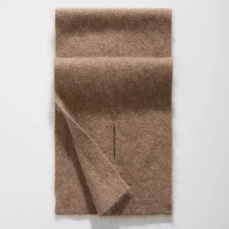 Fluffy Wool Cashmere Neckerchief Scarf Silk Blends