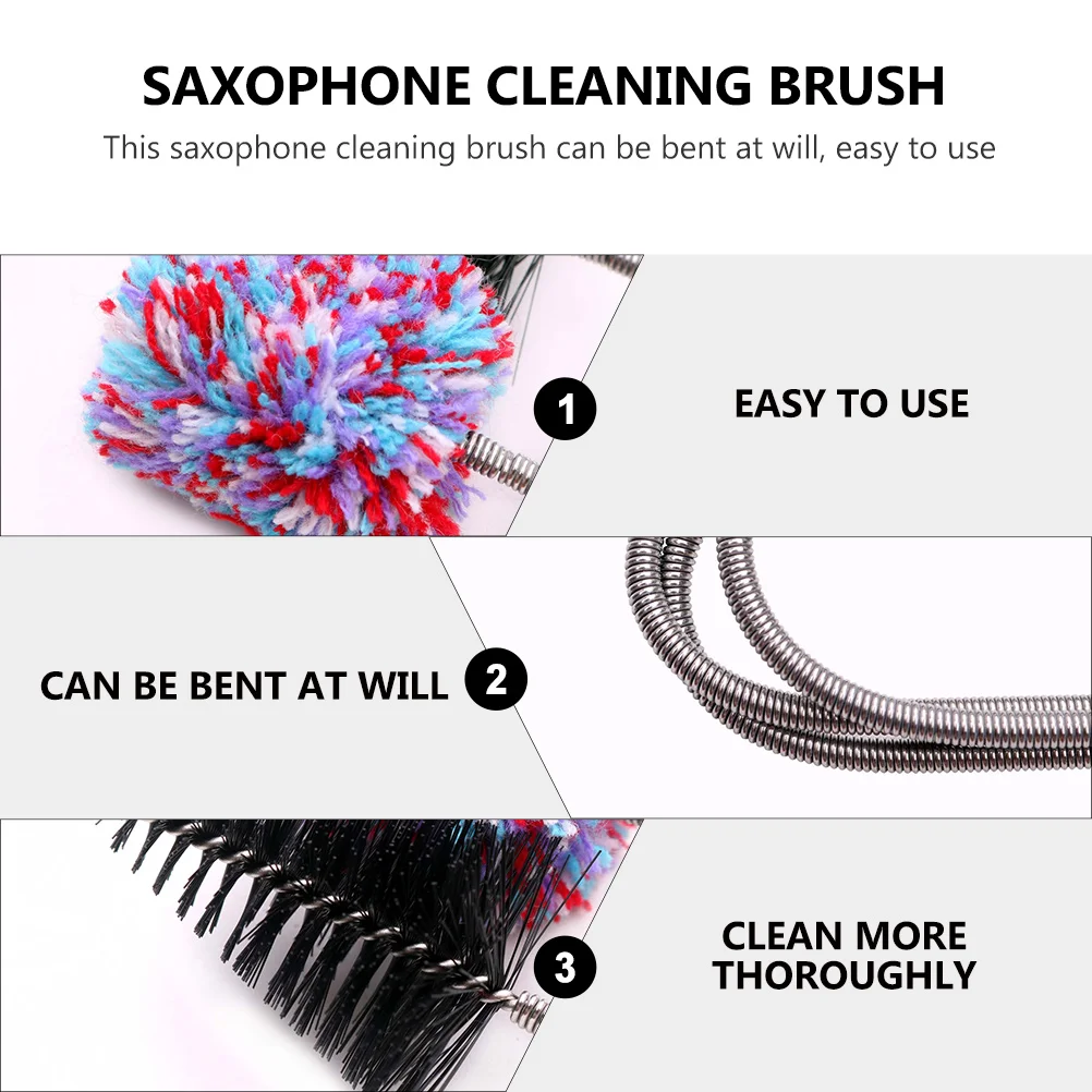

Sax Cleaning Brush Saxophone Neck Accessories Tools Cotton Musical Instrument Cleaner