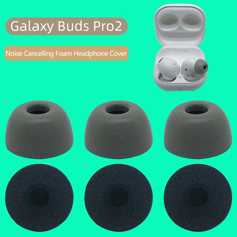 1Pair Memory Foam Sleeve Earbuds Ear Earphone Earcaps For  Galaxy Buds2 Pro Bluetooth Headset In-Ear Caps Covers Earbuds Eartips