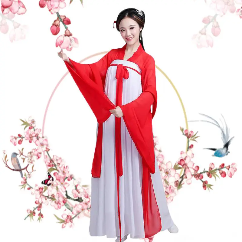 Female Chinese Dance Costume Traditional Ancient Hanfu Chinese Costume for Women Folk Dress Festival Outfit Performance Clothing