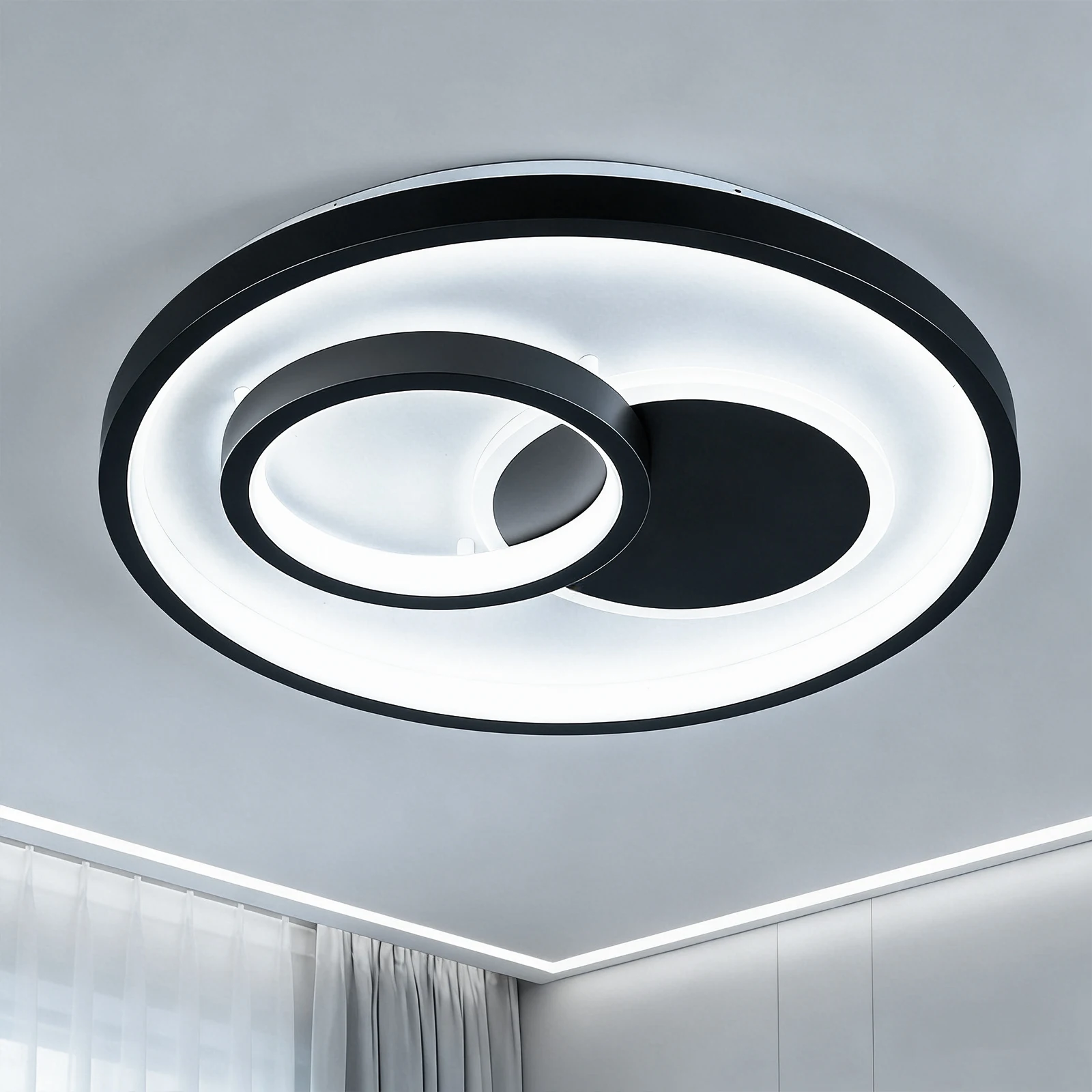30W Moderne LED-Deckenleuchte Dimmbar 3-Farben 3000K-6500K mit Speicherfunktion Kreisförmiges Design Lampe für Zuhause Schlafzimmer Wohnzimmer Küche