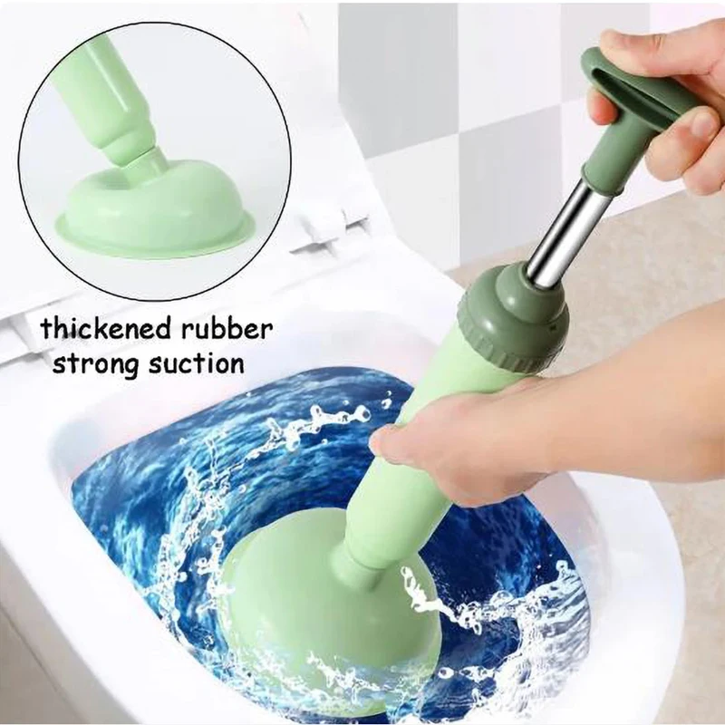 Multifunction Silicone Toilet Pipe Plunger High Pressure Pump Quickly Dredging Sewer Plunger Household Bathroom Kitchen Sink