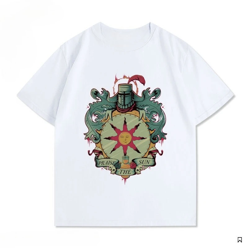 Dark Souls T shirt personality Clothes Year round clothing Oversized Couples Unisex Y2k Short Sleeves hot product Couples gift view 3