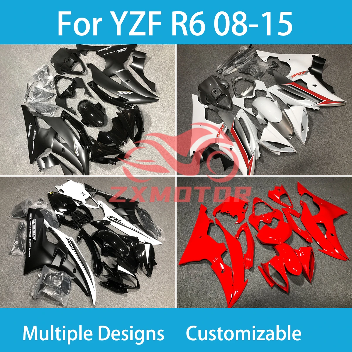 Customizable Fairing Kit for Yamaha YZF R 6 2008-2012 2013 2014 2015 Motorcycle Racing Fairings R6 08 09 10 11 12 13 14 15