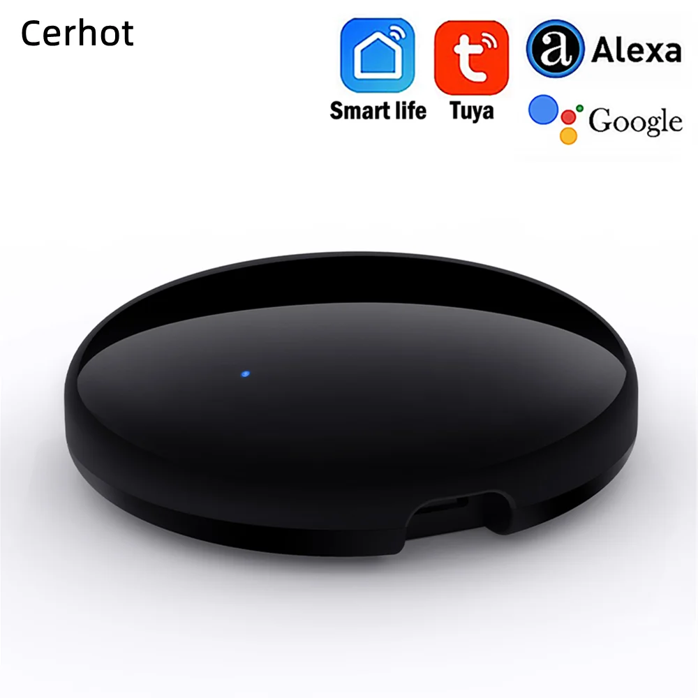 Tuya-Controle Remoto IR Universal para Ar Condicionado, TV, DVD, AUD, AC, Smart Life App, Funciona com Alexa, Google Home