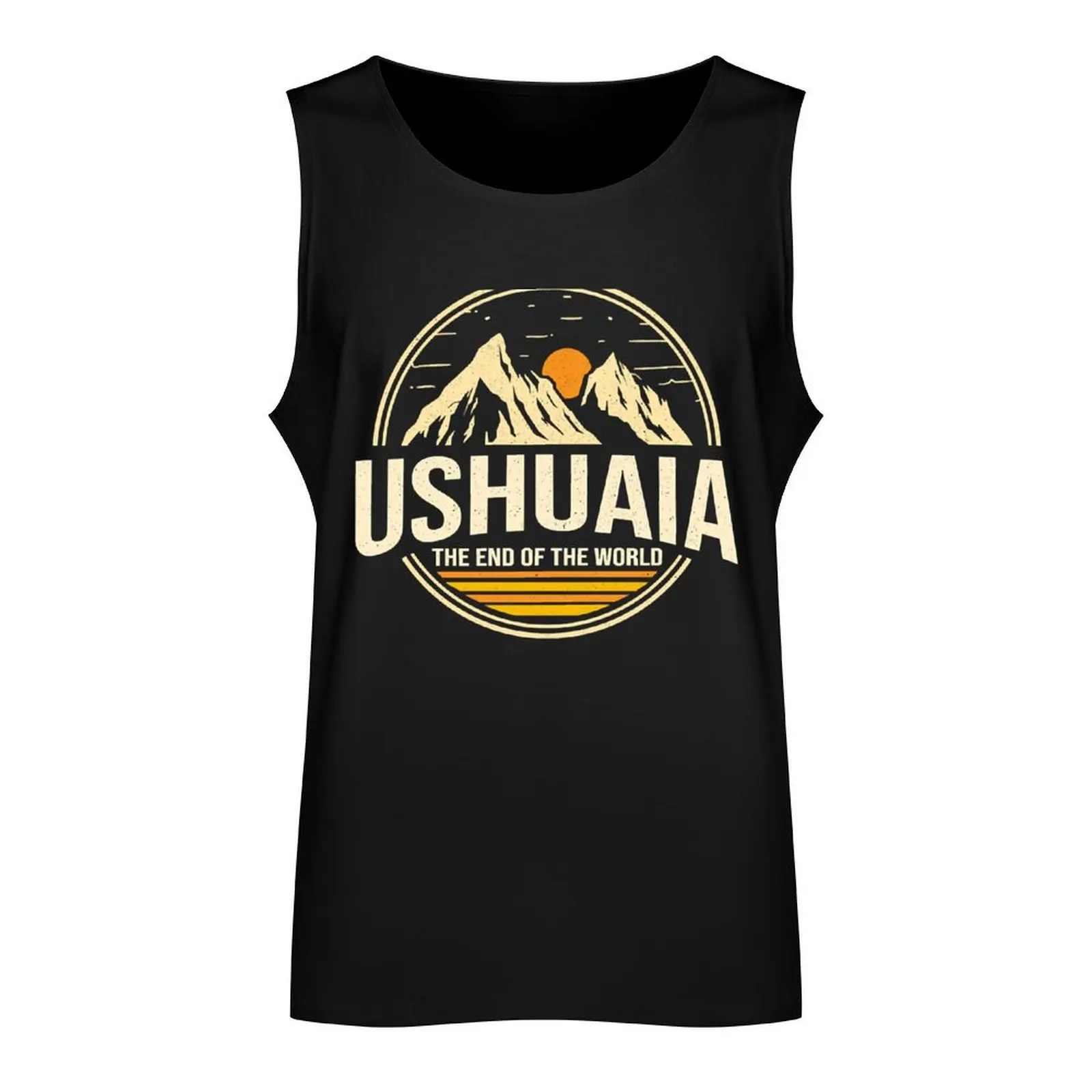 Vintage Ushuaia - Argentina Souvenir - Funny gift Tank Top Men's cotton t-shirt Men's sleeveless t-shirts for Men's gym