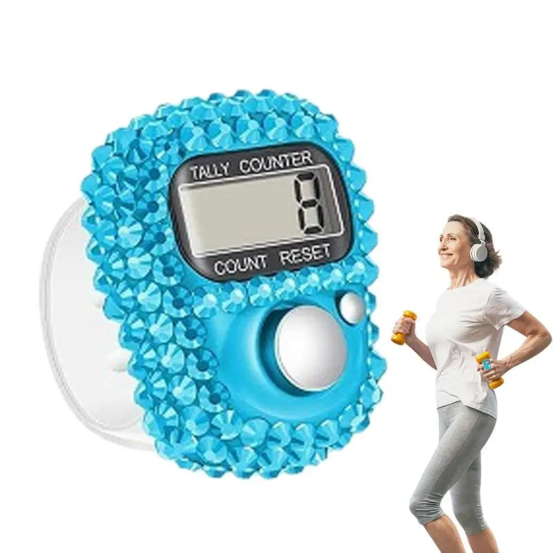 1Pcs Mini Digital Electronic Ring Hand Finger Golf Tally Counter Scorekeeper Scoring Tool Counter Golf Score Stroke Counter