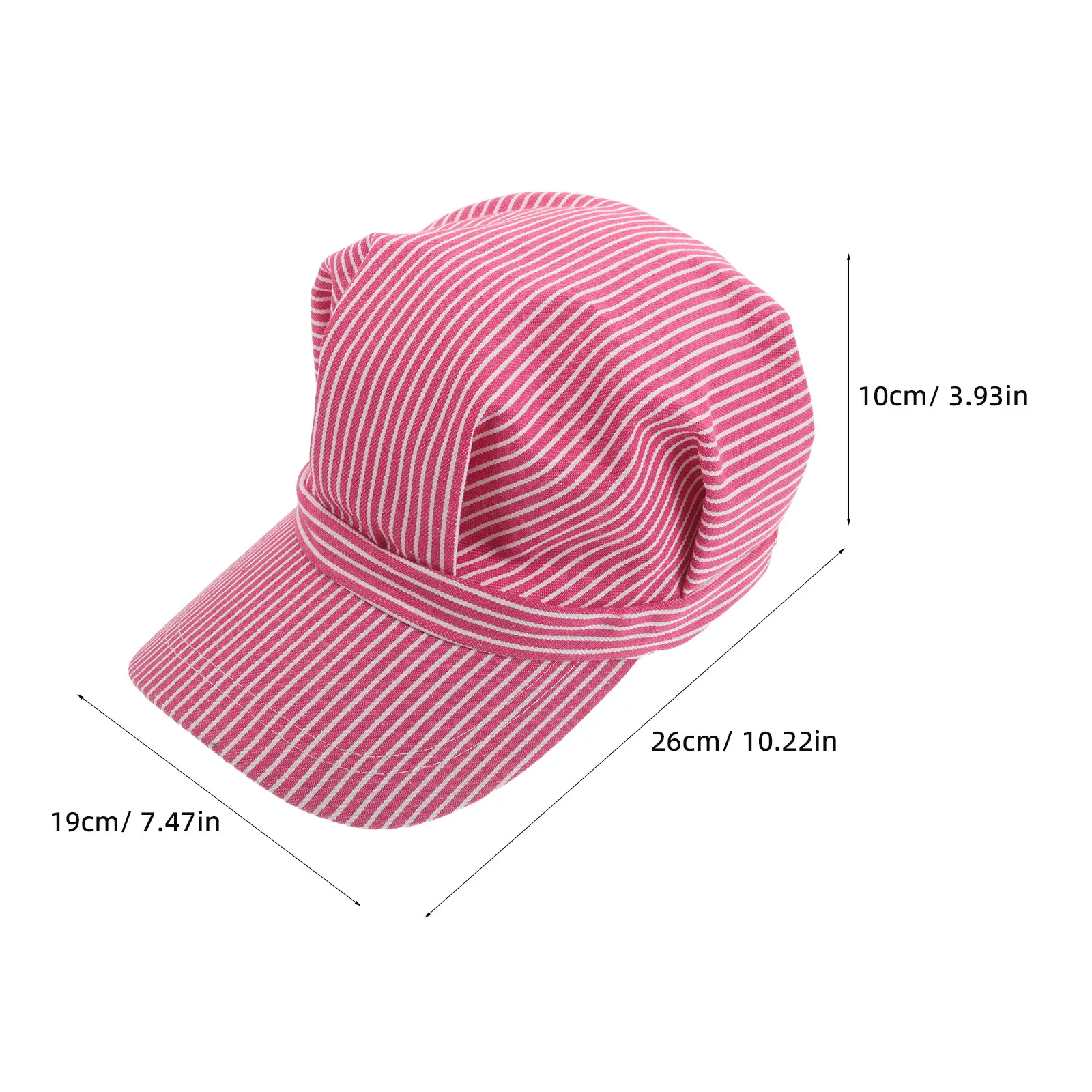 Gorra de Ferrocarril Ajustable con Rayas, Gorra Clásica Octogonal de Conductor de Ferrocarril, Gorra de Disfraz de Ingeniero de Tren Unisex para Adultos