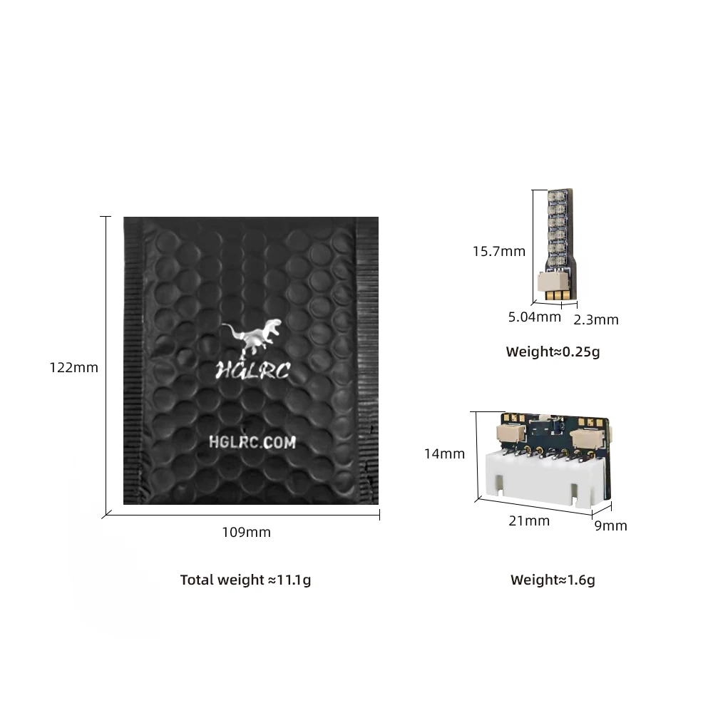 HGLRC RS LED Kit Including Controller & 4 Light Strips, Easy Plug-In One-Touch Color Adjustment Ideal for Night Flying