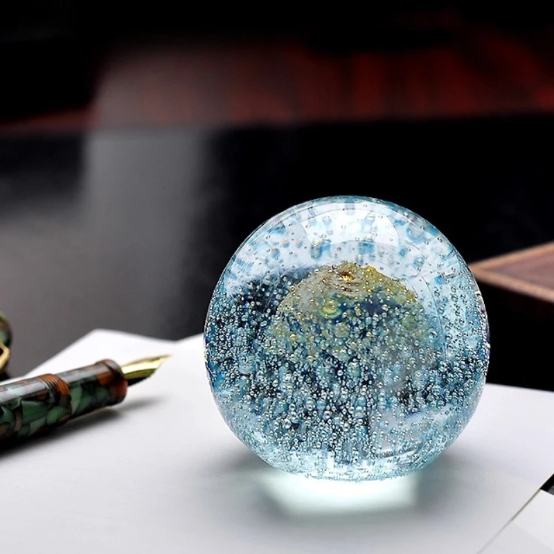 

Aurora glass paperweight, creative stationery
