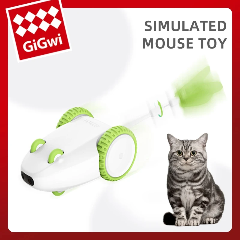 GiGwi Pet Toys PetDroid Series Pet Geek Furious Mouse Cat Educational Interactive Toys Automatic Obstacle Avoidance Cats Toys