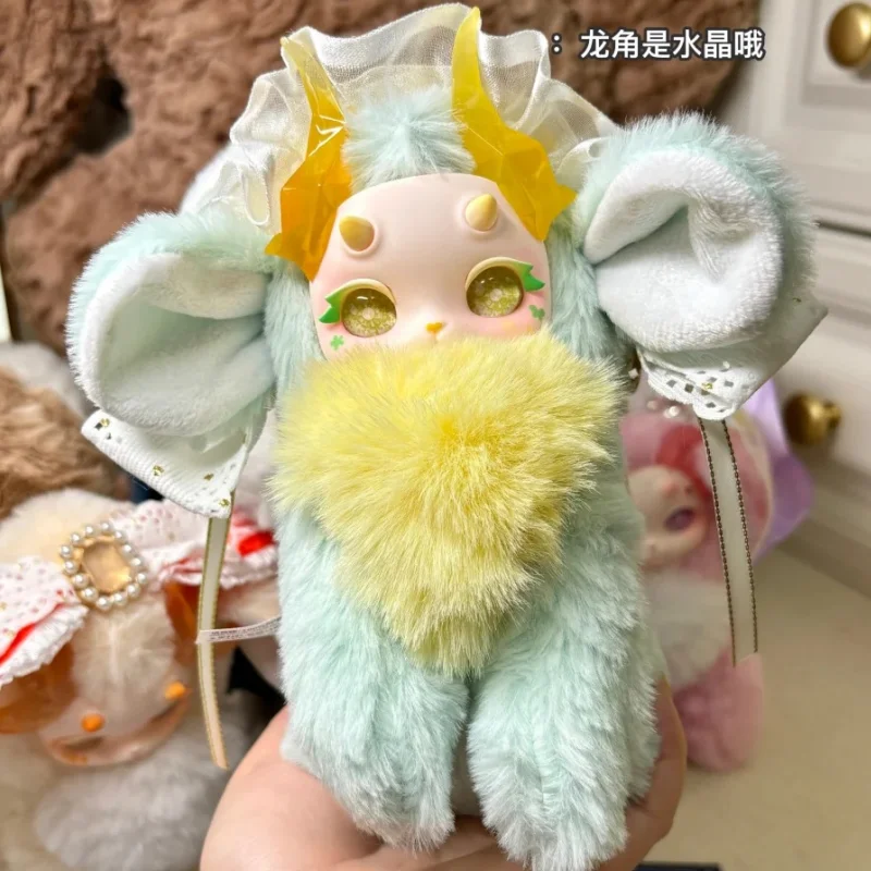 

Tutulong 3-in-1 Cat Dragon Fantasy Toy Set Colorful Crystal Series Blind Box Trendy Handheld Rabbit Dragon Doll Surprise Gift