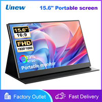 15.6 inch Portable Monitor 1920x1080 FHD IPS Gaming Display - VESA 75*75mm for Laptop Tablet Phone + Cover