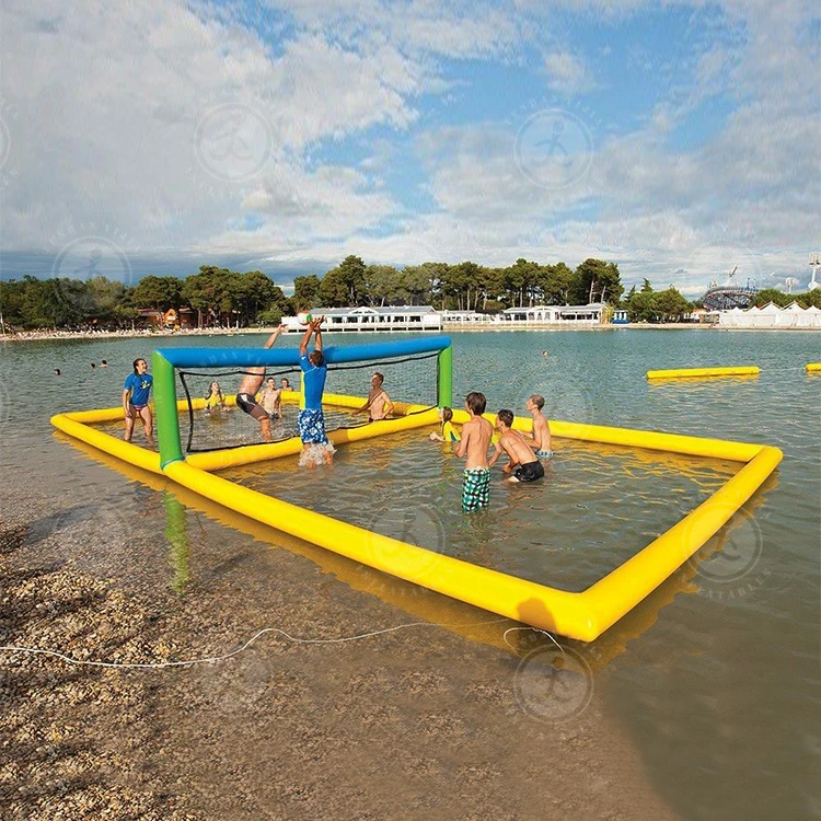 

Inflatable Beach Volleyball Court Pool With Net Large Beach Volleyball Field Water Polo Field Games