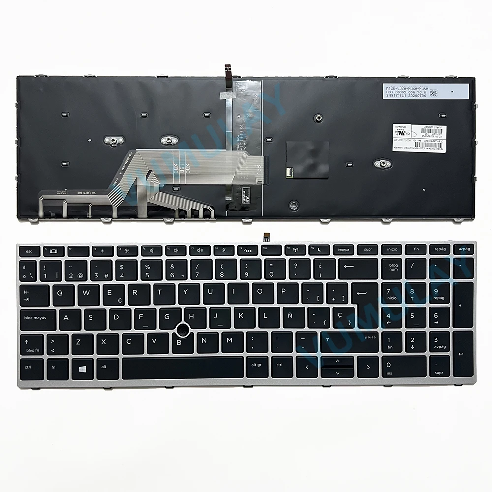 

ES Spanish Backlit Keyboard for HP ProBook 470 G5,650 G4,650 G5,450 G5,455 G5,with pointer,L00741-071,ESP,SG-87840-2EA,SN9171BL1