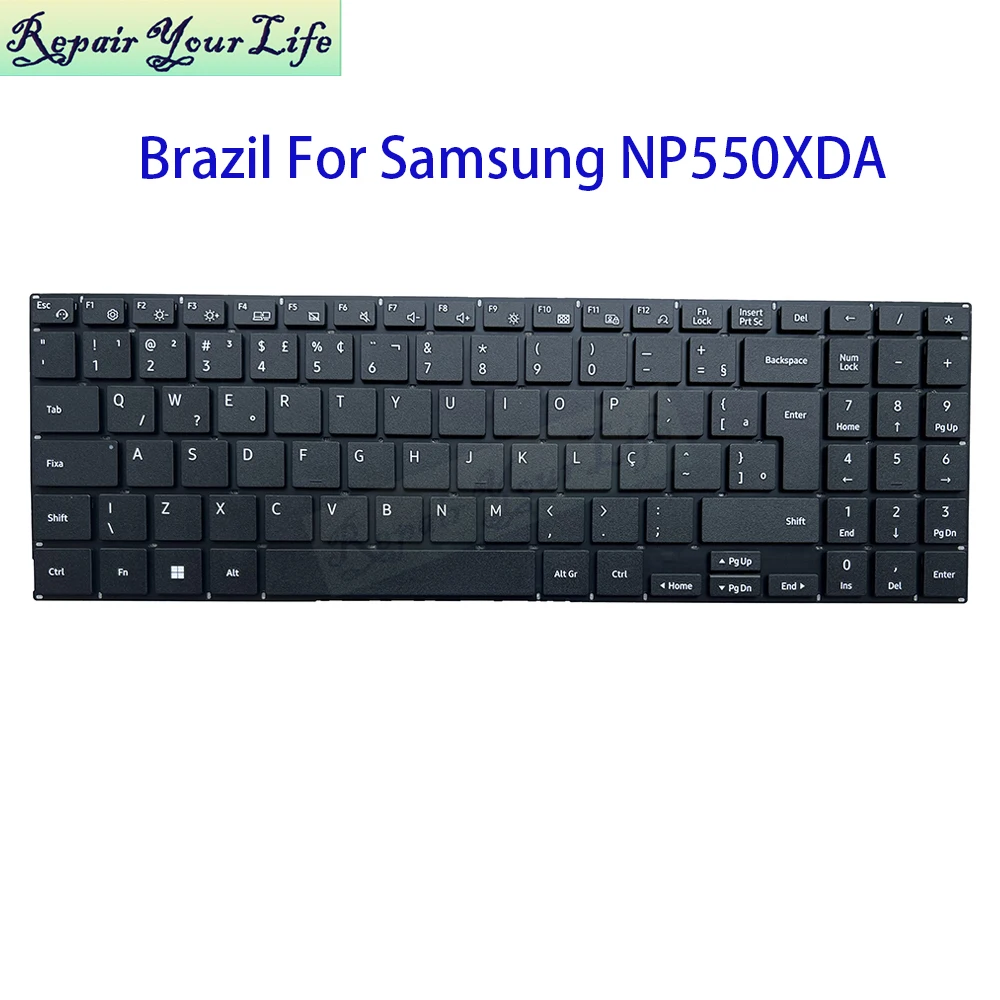 

PT-BR Brazilian Keyboard For Samsung Book 15 NP550XDA NT550XDA NP550 550XDA V2027KFAK4 HQ21017041000 Notebook PC Parts Teclado