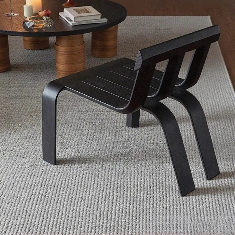 solid wood single sofa chair, living room balcony lounge chair, original design creative chair, recliner
