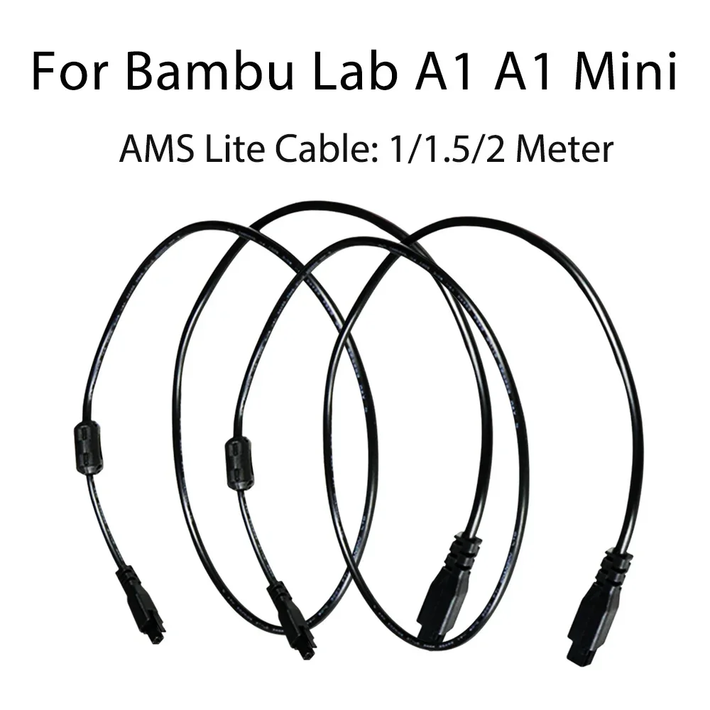 ل Bambu Lab AMS Lite تمديد كابل مع مرشح حلقة مغناطيسية 1 متر/1.5/2 متر 4pin كابلات Bambulab A1 A1mini ثلاثية الأبعاد ملحقات الطابعة #2