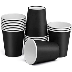 20Pcs 9 Oz Disposable Paper Cups  Coffee Cups for Party Decoration Supplies Picnic Travel Red Green Black