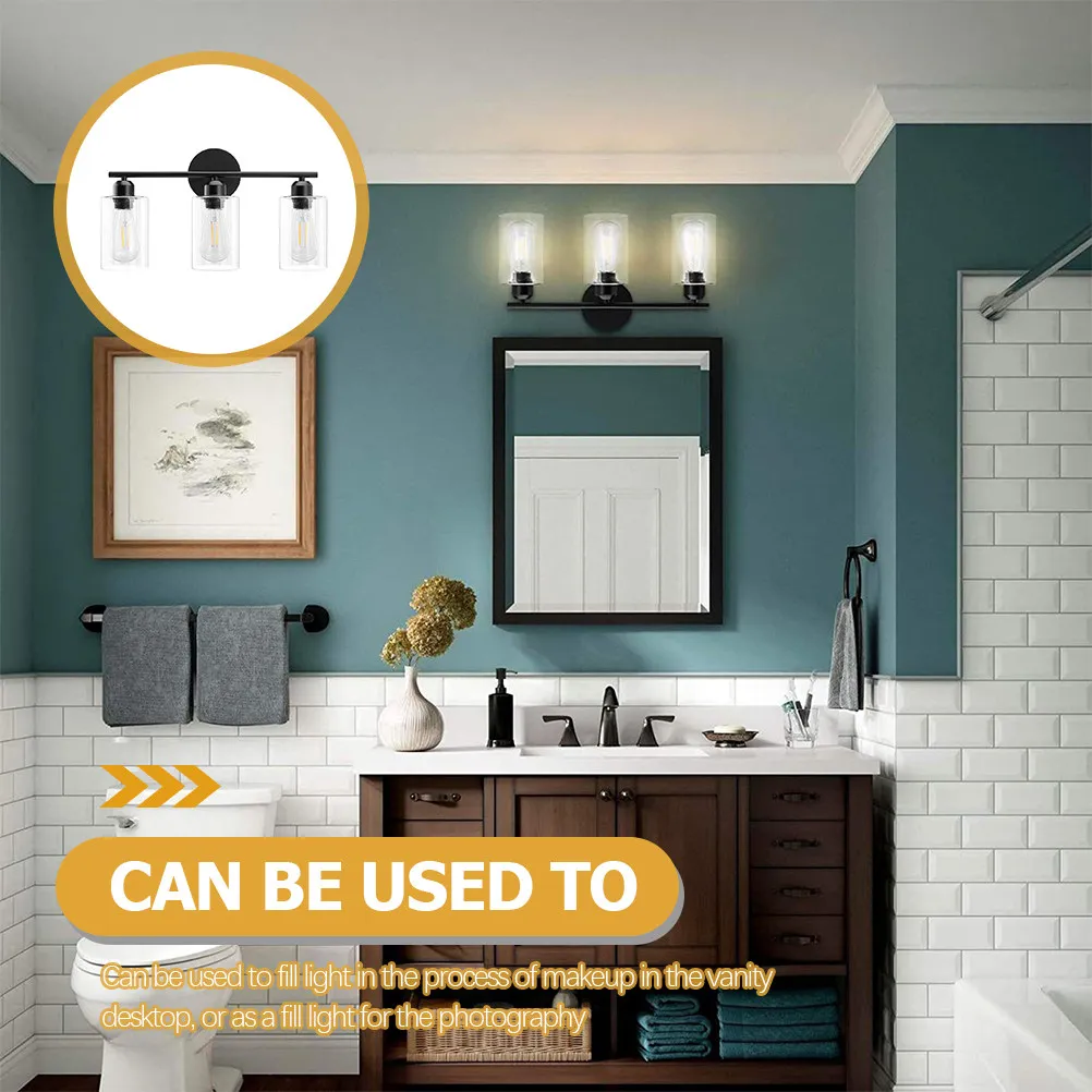 

Vanity Mirror Lamp Iron Bathroom Mirror Front Light Hallway Bedroom Wall Lights Makeup Fill Light Sturdy