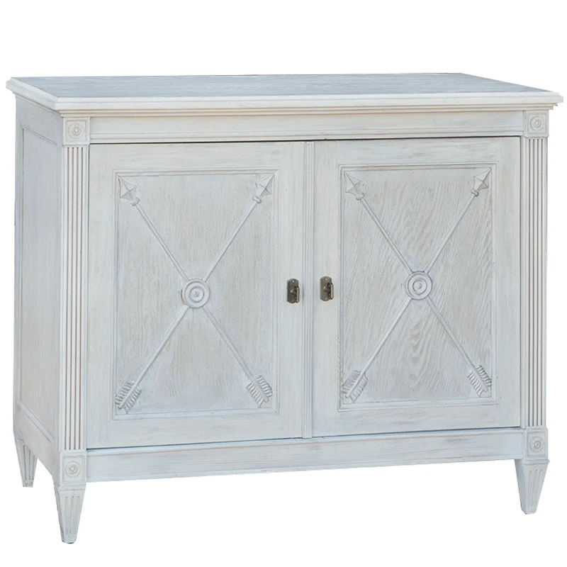 

European solid wood old porch cabinet small apartment American retro home partition decorative shoe cabinet